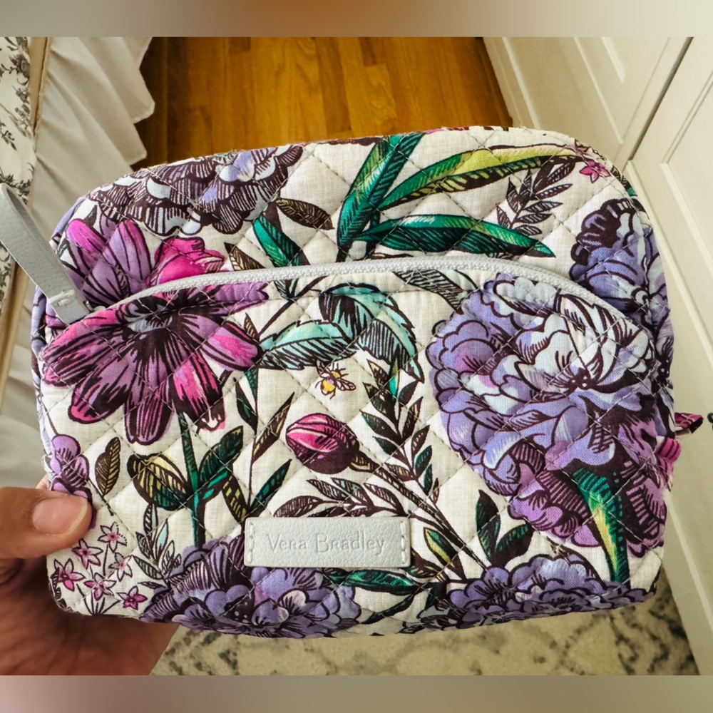 Vera Bradley Purple and Green Floral Pouch